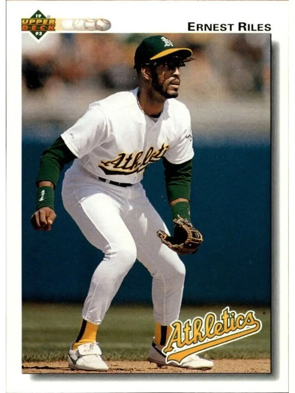 Ernest Riles 1992 Upper Deck MLB #494 Baseball Card Oakland Athletics